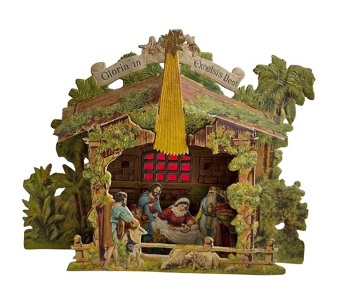Antike weihnachtskrippe - weihnachtskrippe, /