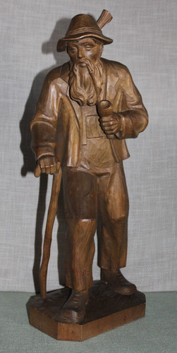 Antike geschnitzte holzfigur - geschnitzte,