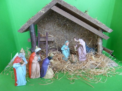 Antike große weihnachtskrippe - antike,