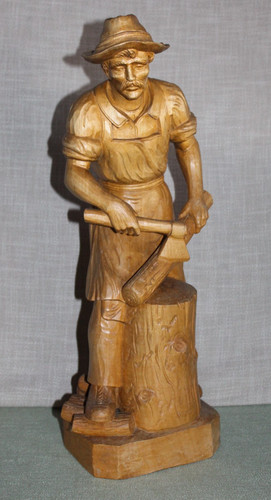 Antike geschnitzte holzfigur - geschnitzte,