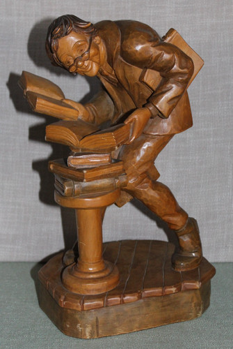 Antike geschnitzte holzfigur - antike,