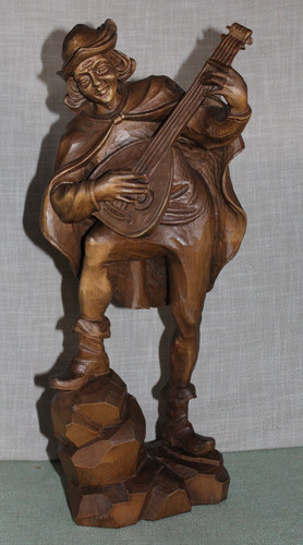 Antike geschnitzte holzfigur - antike,