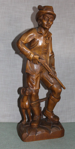 Antike geschnitzte holzfigur - geschnitzte,